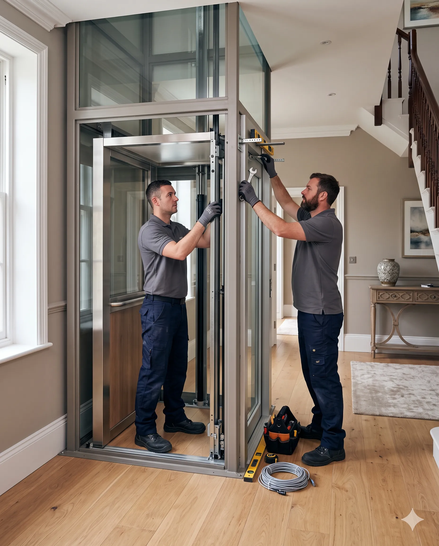 Existing home lift installation